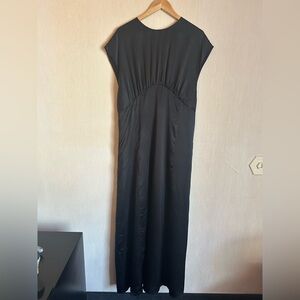 Banana Republic 100% silk maxi dress black size 16